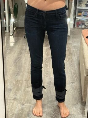 7 For All Mankind Dark Blue Skinny Jeans